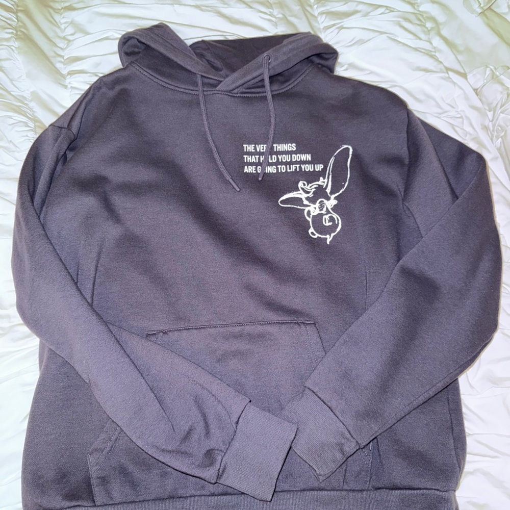 Disney Gray Crew Neck Sweaters with Graphic Designs